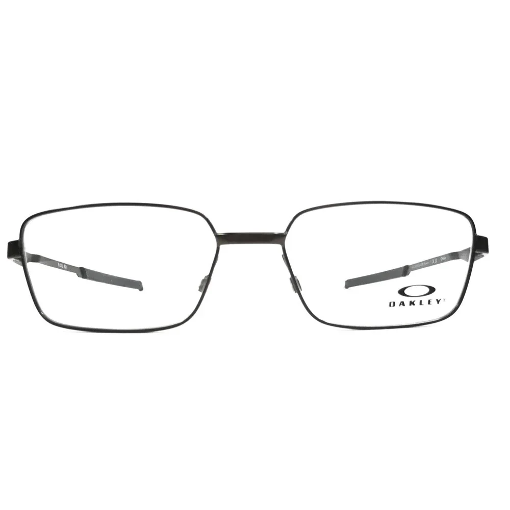 Oakley Eyeglasses Frames Foil RQ OX3036-0255 Pewter Rectangle Wire Rim 55-18-140